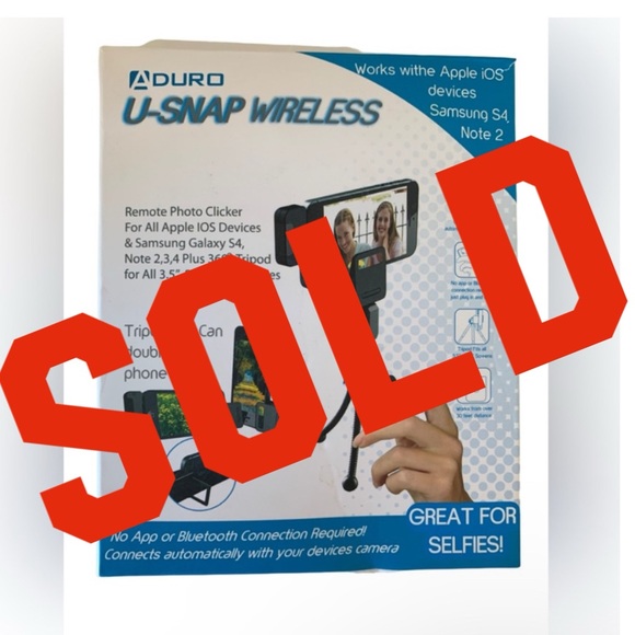 Aduro Other - ADURO USnap Wireless Tripod Great For Selfies Tripod Clip Doubles as Phone Stand